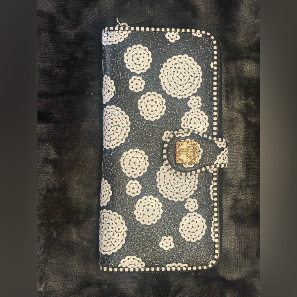 Vintage Black and White Sequin Wallet